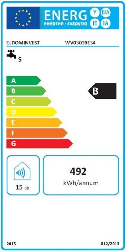 ELDOM Favourite boiler 30 liter Wifi 1,5 kW. Electronic Control