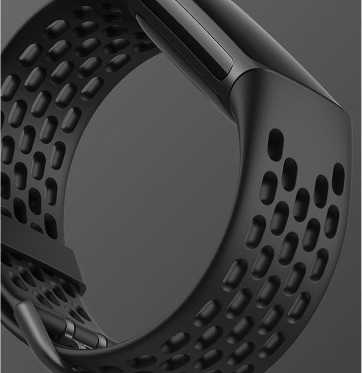 Mobigear Siliconen Watch bandje geschikt voor Fitbit Charge 5 Bandje Gespsluiting | Mobigear Sport Plus Buckle - Sterrenlicht