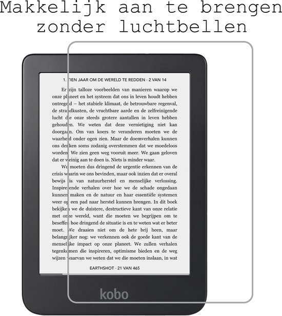 Screenprotector Geschikt voor Kobo Clara 2E Screenprotector Tempered Glass - Screenprotector Geschikt voor Kobo Clara 2E Screen Protector - 3 Stuks van iMoshion — afbeelding 5