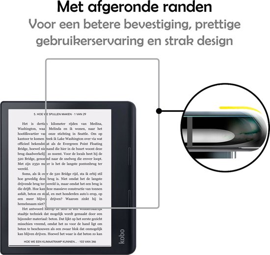 Screenprotector - Folie Geschikt voor - Kobo Sage - Screenprotector Bescherm Folie - Screenprotector Folie Geschikt voor Kobo Sage Screenprotector - 3 Stuks van Odyson — afbeelding 3