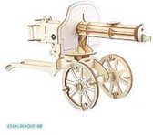 Houten modelbouw - Wooden Puzzle - Miniatuurbouw hout - Heavy Machine Gun