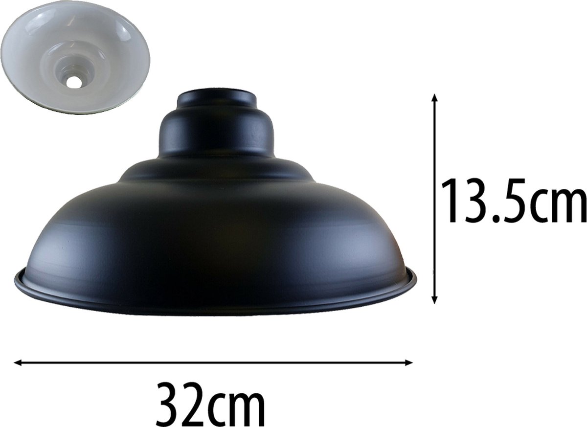 Zwarte kleur glanzende moderne metalen binnenhuislamp lampenkap