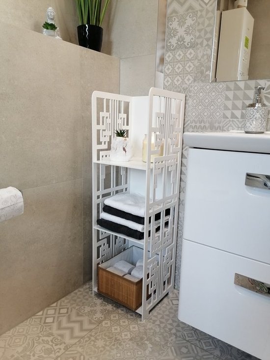 SoBuy BZR147-DG Kolomkast Badkamerkast Smalle Plank Badkameropbergmeubel met 2 Deuren en 2 Vakken, 30 x 30 x 170 cm, Grijs
