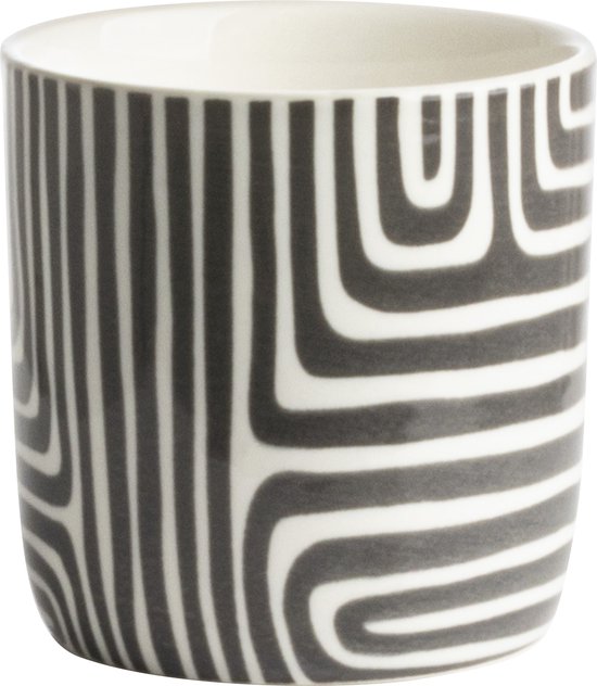 Gusta Table Tales Mok ø8x8cm Maze 180ml zwart / wit