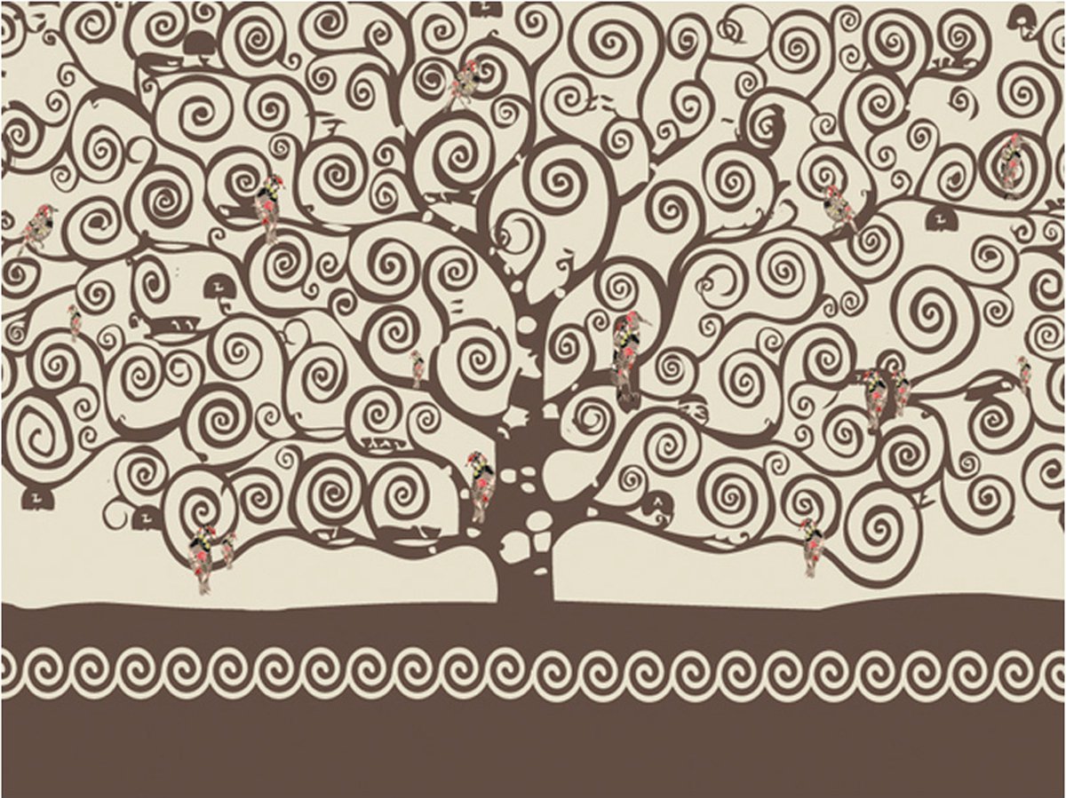 Fotobehang - Spiral branches.