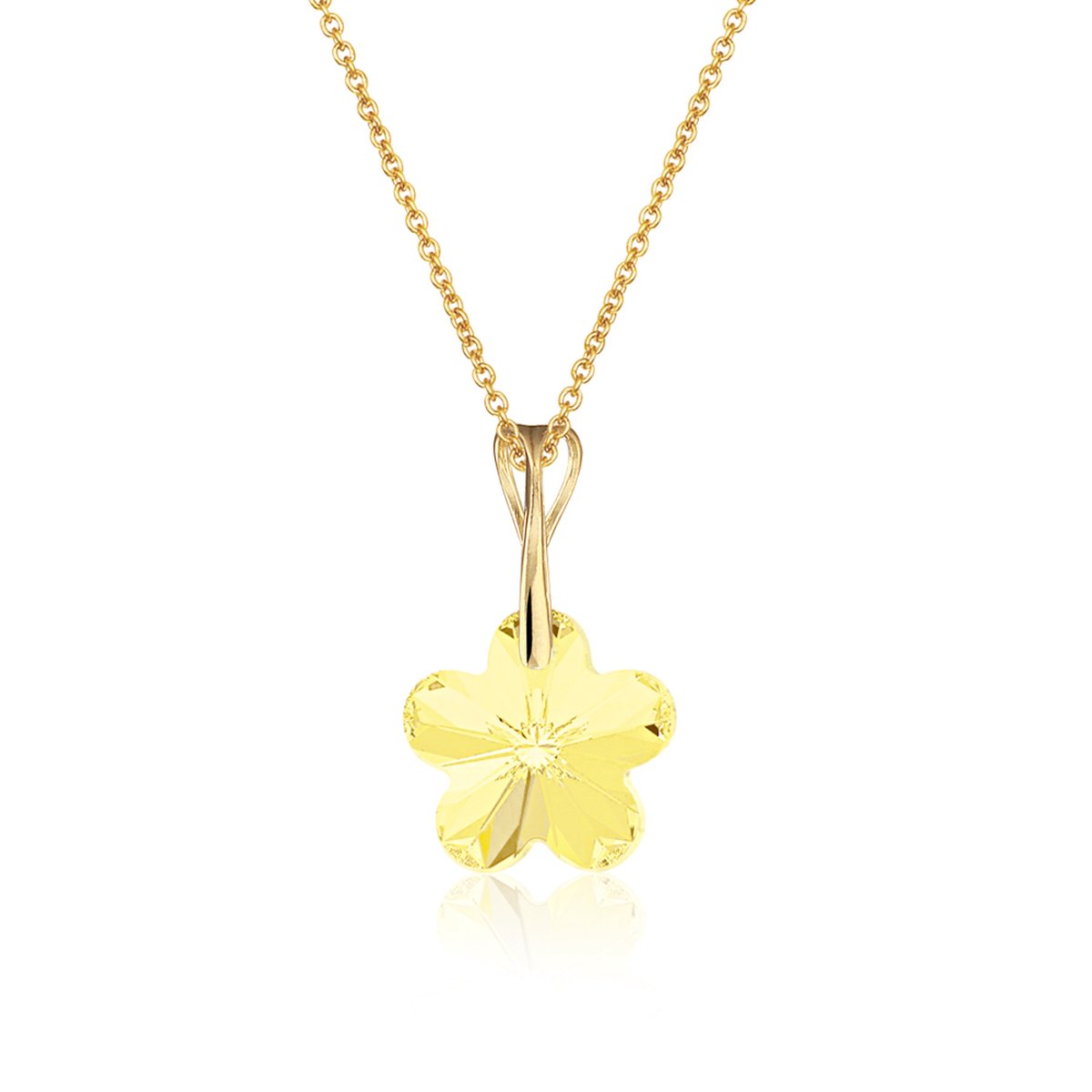 Montebello Ketting Beau BG94 - 925 Zilver Verguld - Swarovski - Ø14mm - 40cm