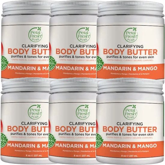 PETAL FRESH Body Butter Mandarin & Mango 6 Pak Voordeelverpakking
