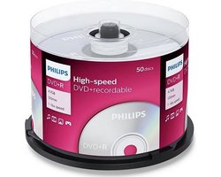 Philips DVD+R - 4,7GB - Speed 16x - Spindle - 50 stuks - DR4S6B50F