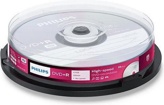 Philips DR4S6B10F - DVD+R - 4,7GB - Speed 16x - Spindle - 10 stuks