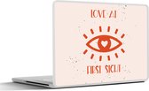 Laptop sticker - 11.6 inch - Liefde - Koppel - Quotes - Love at first sight - 30x21cm - Laptopstickers - Laptop skin - Cover