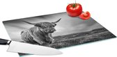Planche à découper en Verres - 39x28 - Vaches - Scottish Highlander - Nature - Animaux - Zwart et blanc - Planches à découper en Glas