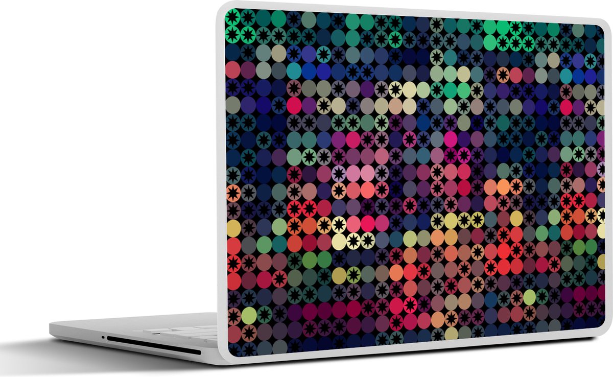 Laptop sticker - 11.6 inch - Sterren - Regenboog - Stippen - Geometrie - Design - 30x21cm - Laptopstickers - Laptop skin - Cover