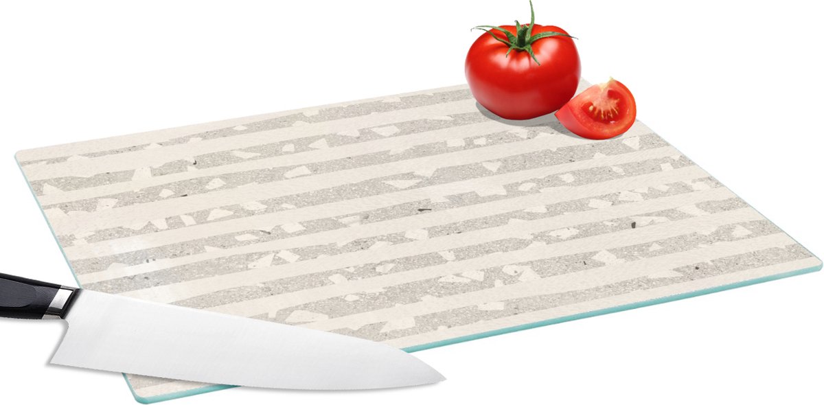 Glazen Snijplank - 39x28 - Terrazzo - Terras - Pastel - Snijplanken Glas