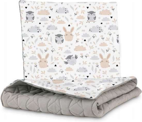 Foto: Exclusief minky fluwelen set deken met kussen 75x100cm bos vriend