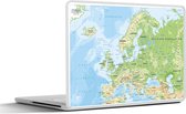 Laptop sticker - 12.3 inch - Kaart - Europa - Aardrijkskunde - 30x22cm - Laptopstickers - Laptop skin - Cover