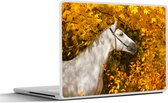 Laptop sticker - 17.3 inch - Paard - Bladeren - Herfst - 40x30cm - Laptopstickers - Laptop skin - Cover