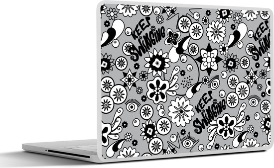 Laptop sticker - 11.6 inch - Bloemen - Patronen - Quotes - 30x21cm - Laptopstickers - Laptop skin - Cover