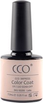 CCO Shellac - Gel Nagellak - kleur Latte 92250 - Nude - Dekkende kleur - 7.3ml - Vegan
