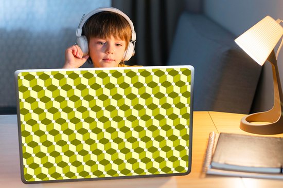 Autocollant pour ordinateur portable - 17,3 pouces - Blocs - Motif - 3D - 40x30cm - Autocollants pour ordinateur portable - Peau pour ordinateur portable - Couverture