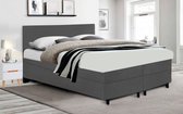 compleetBED® Boxspring 140x200 incl. thuismontage - Complete set met matras - Antraciet