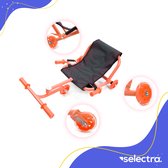 Wave Roller Oranje - ligfiets met led wielen voor kinderen van 3 tot 14jaar