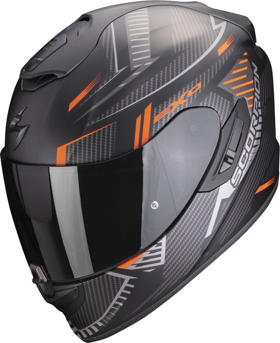 Scorpion Exo-1400 Evo Air Shell Zwart Mat - Oranje Casque Intégral XXL ...