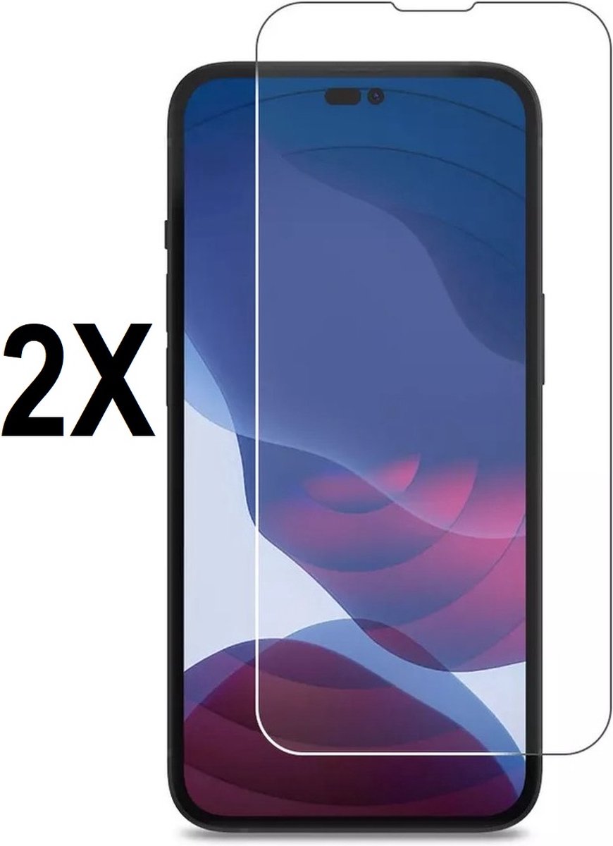 Screenz® - Screenprotector geschikt voor iPhone 14 Plus / 14 Pro Max - Tempered glass Screen protector geschikt voor iPhone 14 Plus / 14 Pro Max - Beschermglas - Glasplaatje - 2 stuks