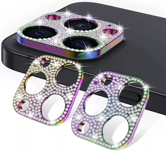 Screenz® Camera lens protector voor iPhone 13 Pro / 13 Pro Max glitter