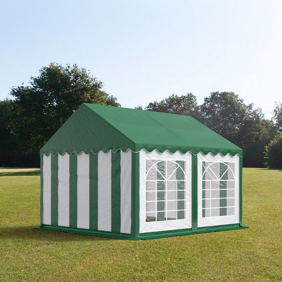 WOLTU 2441 Partytent, waterdichte vouwtent, zonwering, feesttent met zijwanden, tent voor in de tuin, terras, camping, festival, pagodetent met Oxford metalen frame, 3 x 3 m, antraciet