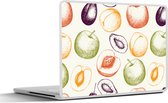 Laptop sticker - 10.1 inch - Patroon - Eten - Illustratie - 25x18cm - Laptopstickers - Laptop skin - Cover