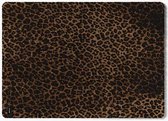 Mótif Leopard Naturel - Beige wasbare deurmat met luipaard patroon 60 cm x 85 cm - Deurmat binnen met print