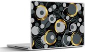 Laptop sticker - 13.3 inch - Goud - Cirkel - Patronen - 31x22,5cm - Laptopstickers - Laptop skin - Cover