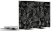 Laptop sticker - 15.6 inch - Zwart - Mozaïek - Abstract - Patroon - 36x27,5cm - Laptopstickers - Laptop skin - Cover