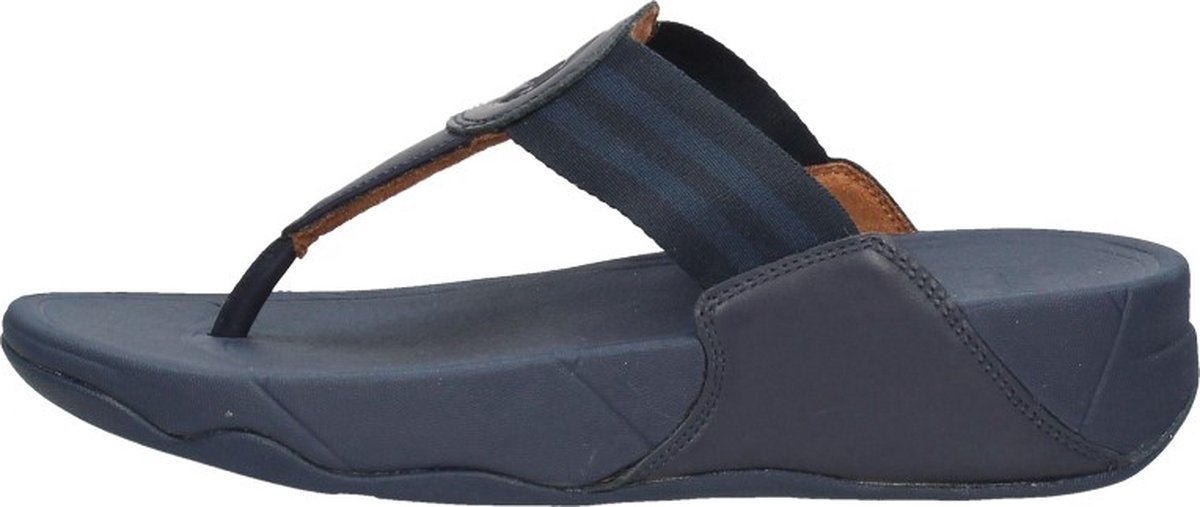 FitFlop Walkstar Toe Post Wide Fit - Webbing Teenslippers - blauw - Maat 39  | bol.com