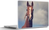 Laptop sticker - 17.3 inch - Paard - Wolken - Portret - 40x30cm - Laptopstickers - Laptop skin - Cover