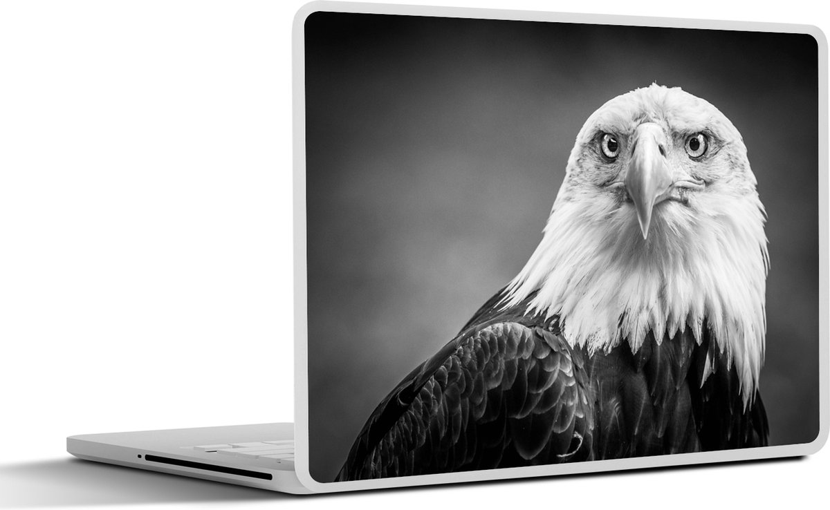 Laptop sticker - 10.1 inch - Arend - Roofvogel - Zwart - Wit - Dieren - 25x18cm - Laptopstickers - Laptop skin - Cover