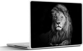 Laptop sticker - 11.6 inch - Wilde dieren - Leeuw - zwart - Wit - 30x21cm - Laptopstickers - Laptop skin - Cover