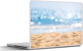 Laptop sticker - 15.6 inch - Strand - Zee - Zand - 36x27,5cm - Laptopstickers - Laptop skin - Cover