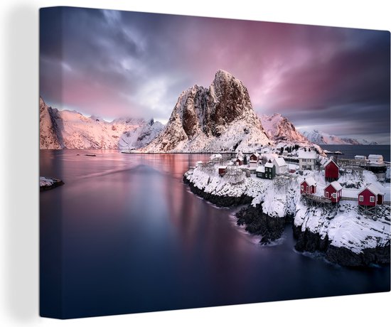 Lofoten Norway Canvas 120x80 cm - Tirage photo sur toile (Décoration murale salon / chambre)