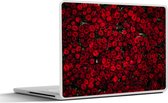 Laptop sticker - 12.3 inch - Bloemen - Rozen - Rood - 30x22cm - Laptopstickers - Laptop skin - Cover