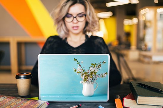 Autocollant pour ordinateur portable - 14 pouces - Nature morte - Sakura - Kan - 32x5x23x5cm - Autocollants pour ordinateur portable - Peau pour ordinateur portable - Couverture