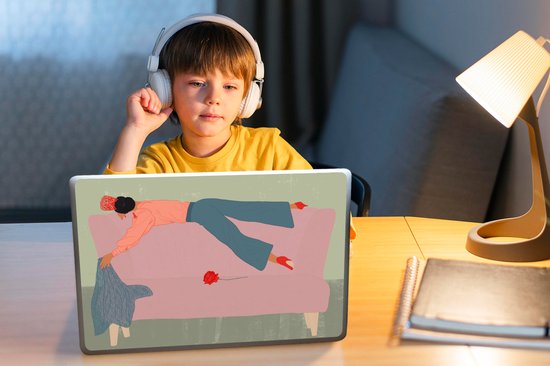 Sticker pour ordinateur portable - 13,3 pouces - Vintage - Femme - Design - 31x22,5 cm - Autocollants pour ordinateur portable - Skin pour ordinateur portable - Housse