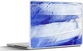 Laptop sticker - 10.1 inch - Verf - Design - Blauw - 25x18cm - Laptopstickers - Laptop skin - Cover
