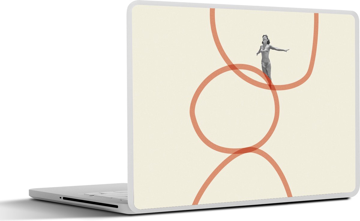 Laptop sticker - 12.3 inch - Liefde - Vintage - Koppel - Design - 30x22cm - Laptopstickers - Laptop skin - Cover