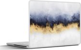 Laptop sticker - 14 inch - Abstract - Goud - Luxe - 32x5x23x5cm - Laptopstickers - Laptop skin - Cover