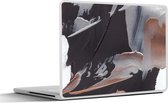 Laptop sticker - 14 inch - Abstract - Verf - Goud - 32x5x23x5cm - Laptopstickers - Laptop skin - Cover