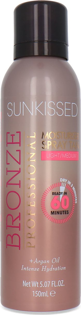 Sunkissed BP Moisturiser Spray Tan 150ml - Light/Medium