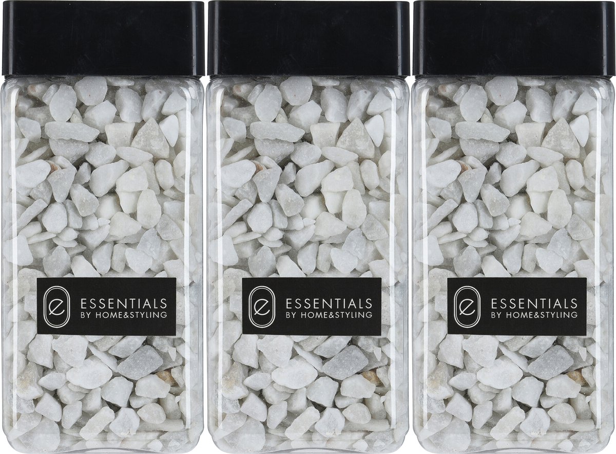 Decoratie steentjes/hobby steentjes - Wit - 1650 ml - 9/13 mm