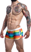 Body Pleasure Uitdagende Boxer Short Rainbow - Regenboog - Size Medium