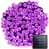 Éclairage de sapin de Noël - 10 mètres - Énergie solaire - Violet